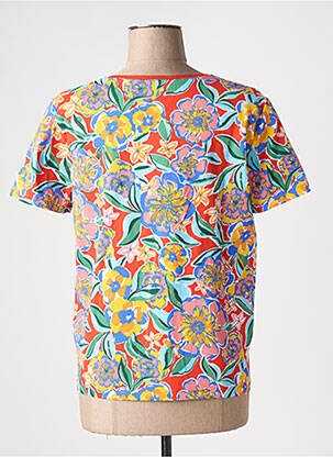 Tricou croială dreaptă mâneci scurte portocalie LEO & UGO femeie