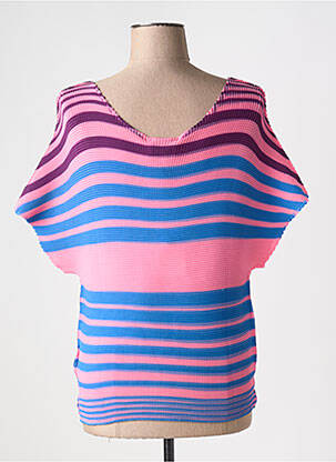 Tricou elasticitate mâneci scurte roz LEO & UGO femeie
