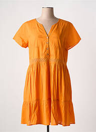 Rochie midi mâneci scurte mâneci scurte portocaliu AGATHE & LOUISE femeie