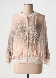 Jachete casual guler rotund roz TRICOT CHIC femme