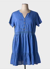 Rochie midi mâneci scurte mâneci scurte albastru AGATHE & LOUISE femme