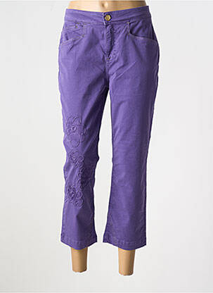 Pantalon 7/8 elasticitate mărime normală violet ELISA CAVALETTI femeie