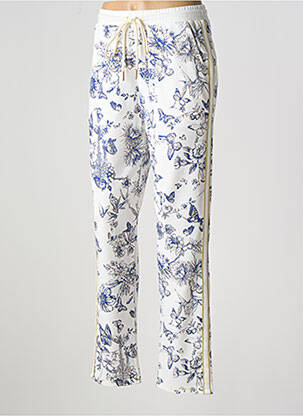 Pantalon slim alb LEO & UGO femeie