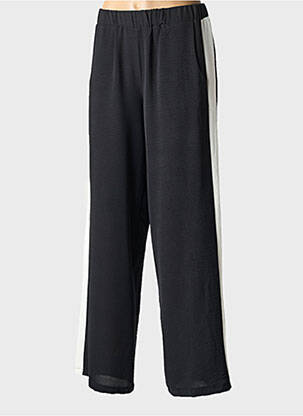 Pantalon drept țesătură crep mărime normală negru REVER MILE femeie
