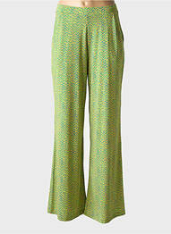 Pantalon larg croială fluidă mărime normală verde SURKANA femeie