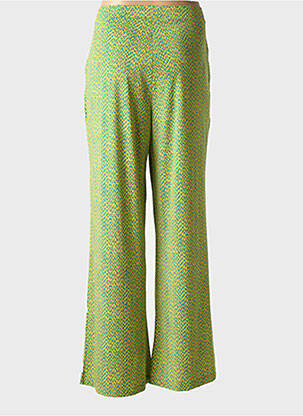 Pantalon larg croială fluidă mărime normală verde SURKANA femeie