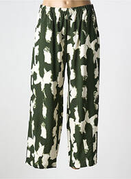 Pantalon drept țesătură crep talie înaltă verde GERSHON BRAM femme