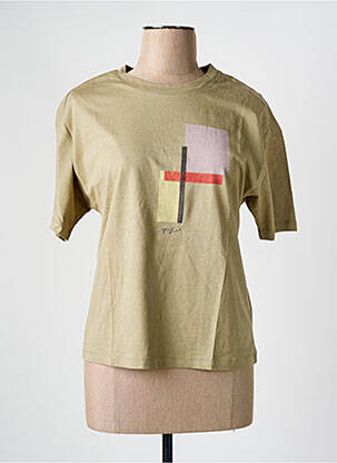Tricou serigrafie mâneci scurte verde ESPRIT femeie