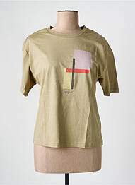 Tricou serigrafie mâneci scurte verde ESPRIT femme