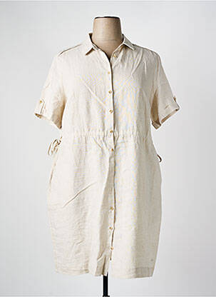 Rochie midi bej JULIE GUERLANDE femeie