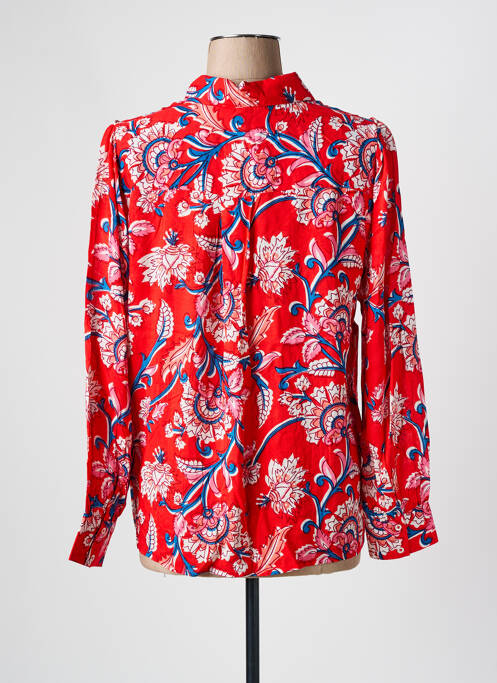 Bluză imprimeu floral mâneci lungi roșu C'EST BEAU LA VIE femme