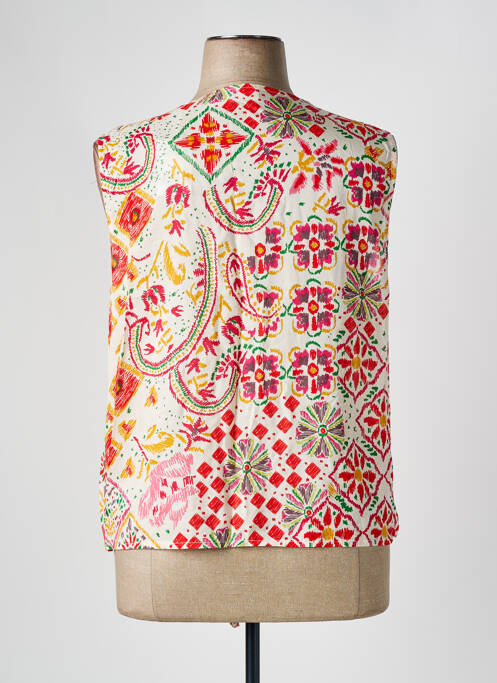 Cămașă imprimeu fantezie fără mâneci roșu C'EST BEAU LA VIE femme