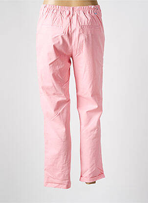 Pantalon chino țesătură poplin mărime normală roz HAPPY femeie