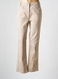 Pantalon slim țesătură poplin mărime normală bej CECIL femme