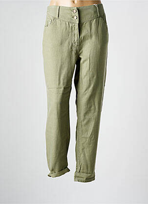 Blugi cu croială dreaptă verde C'EST BEAU LA VIE femeie