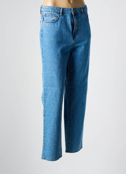 Blugi cu croială dreaptă albastru HAPPY femeie