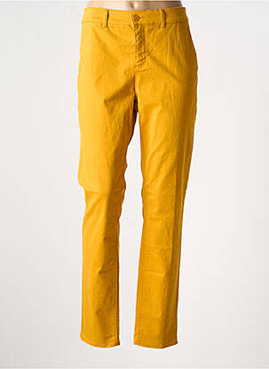 Pantalon chino talie joasă talie joasă galben HAPPY femeie