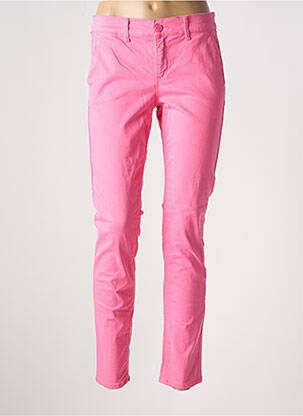 Pantalon chino talie joasă talie joasă roz HAPPY femeie