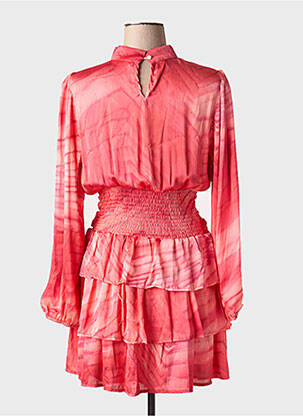 Rochie scurtă mâneci lungi mâneci lungi roșu FLAMANT ROSE femeie