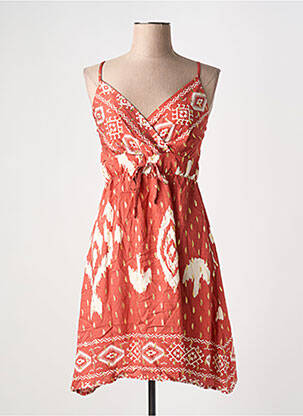 Rochie scurtă maro MISS SARA FASHION femeie