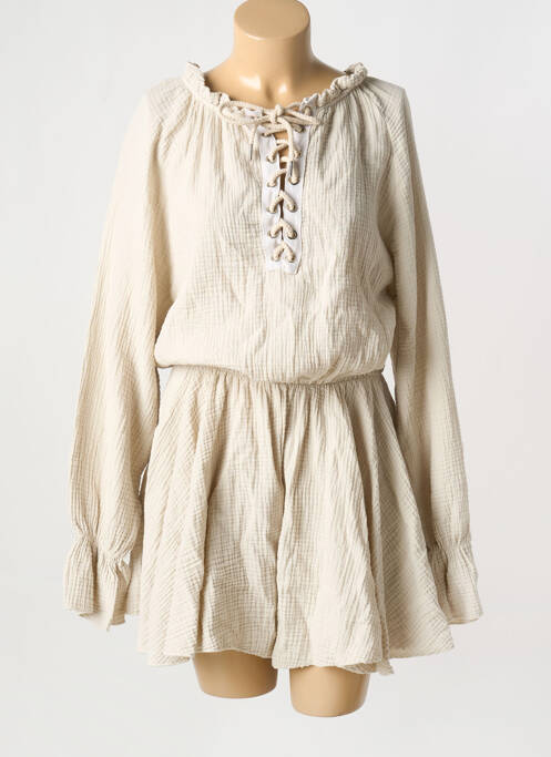 Rochie scurtă bej JOYNA femeie