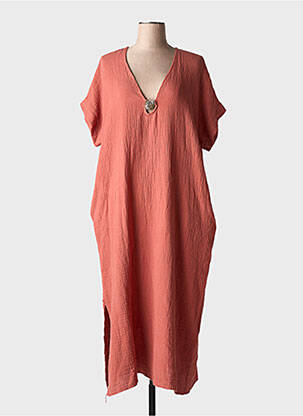 Rochie lungă portocaliu ALLEN & JO femeie