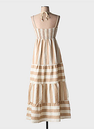 Rochie midi fără mâneci fără mâneci bej SEASON femeie