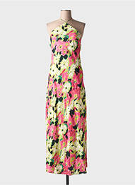 Rochie midi imprimeu floral fără mâneci roz COPPEROSE femeie