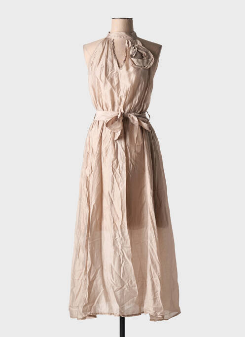 Rochie lungă maro LUMINE femeie