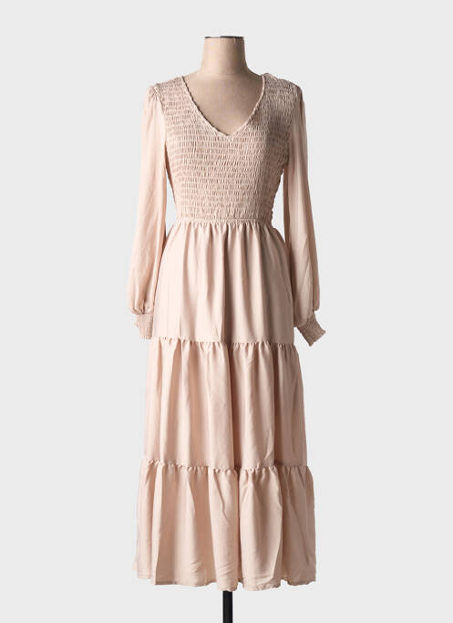 Rochie lungă bej ELLI WHITE femeie