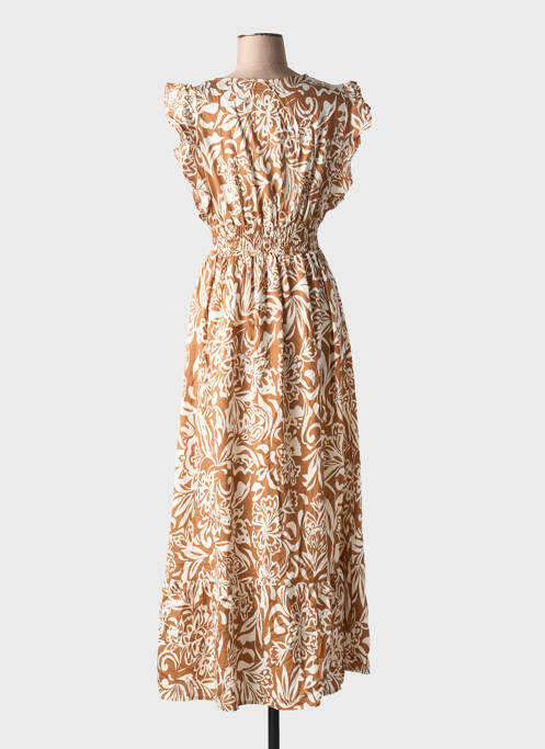 Rochie lungă maro MISS SARA FASHION femeie