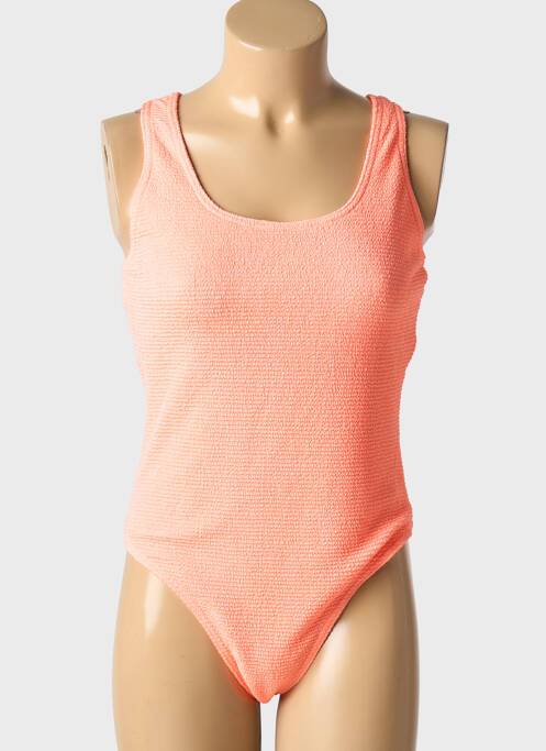 Costum de baie dintr-o singură piesă elasticitate portocaliu JS MILLENIUM femme