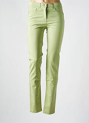 Pantalon slim țesătură poplin mărime normală verde JOCAVI femeie