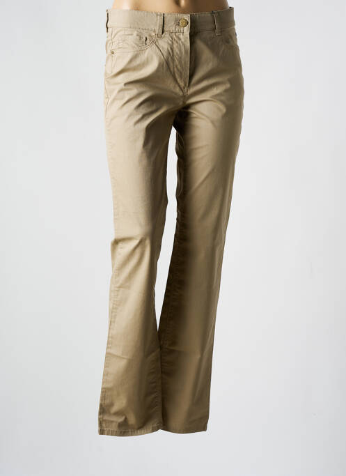 Pantalon slim bej ATELIER GARDEUR femeie