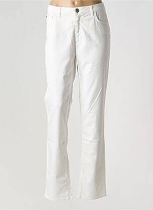Blugi cu croială dreaptă alb TRUSSARDI JEANS femeie