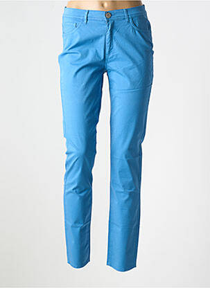 Pantalon slim țesătură poplin mărime normală albastru TRUSSARDI JEANS femeie