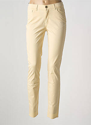 Pantalon slim țesătură poplin mărime normală galben TRUSSARDI JEANS femeie