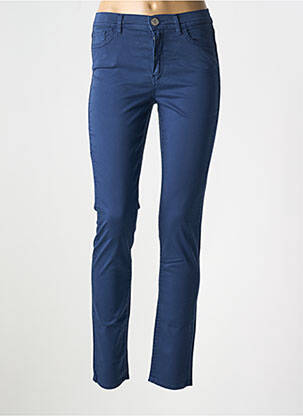 Pantalon slim țesătură poplin mărime normală albastru TRUSSARDI JEANS femeie
