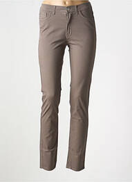 Pantalon slim țesătură poplin mărime normală maro TRUSSARDI JEANS femme