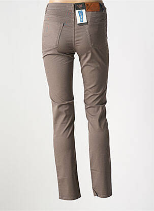 Pantalon slim țesătură poplin mărime normală maro TRUSSARDI JEANS femeie