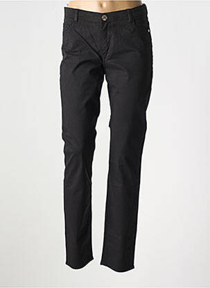 Pantalon slim țesătură poplin mărime normală negru TRUSSARDI JEANS femeie