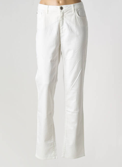 Blugi cu croială dreaptă alb TRUSSARDI JEANS femeie