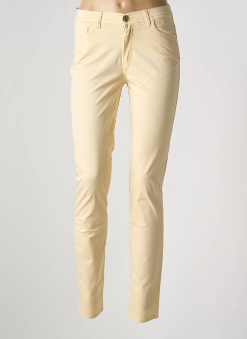 Pantalon slim galben TRUSSARDI JEANS femeie