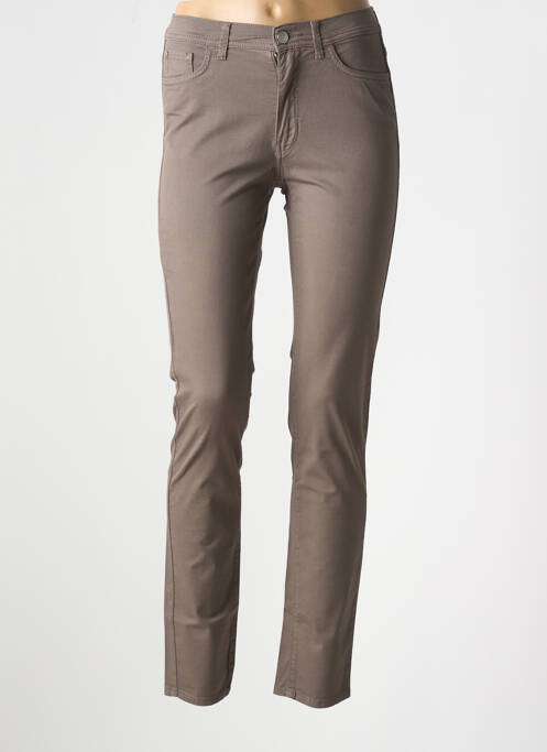 Pantalon slim maro TRUSSARDI JEANS femeie