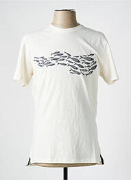 Tricou croială cambrată mâneci scurte alb WHITE STUFF homme