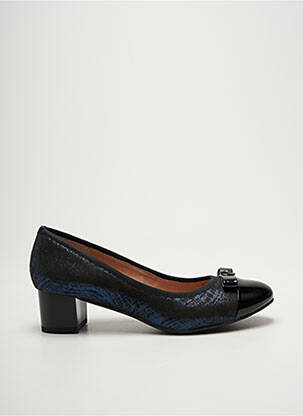 Pantofi cu toc material neted toc de 4 la 6 cm albastru METAMORF'OSE femeie