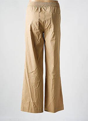 Pantalon drept talie elastică bej ANNA MONTANA femeie