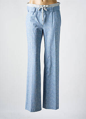 Pantalon drept talie elastică albastru ANNA MONTANA femeie