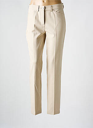 Pantalon slim buzunare bej ANNA MONTANA femeie