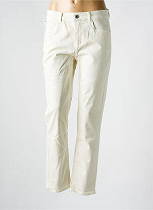 Pantalon slim buzunare bej ANNA MONTANA femeie